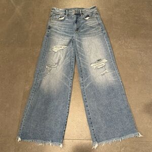 American Eagle AE Wide Leg Stretch Denim Jeans! 6 regular